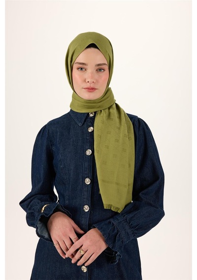 Silk Home Pamuk Polyester Liva Şal Açık Yeşil Dokulu Nefes Alan Doğal Yapılı 90x200 Çok Renkli