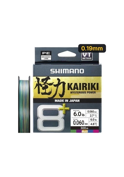 Shimano Kairiki 8+ 300m Multi Clour Örgü İp Misina 0.19mm