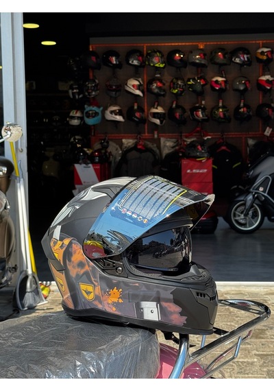 Mts Fullface Kask Ece2206 Sertifikalı Güneş Vizörlü Krem
