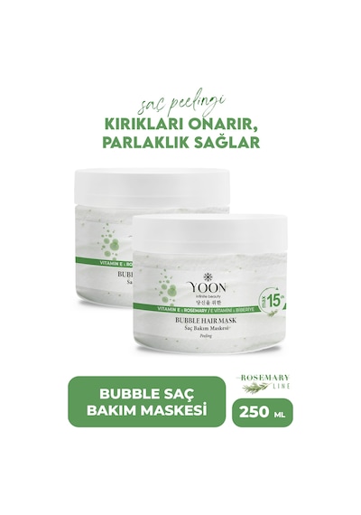 Yoon E Vitamin & Peeling Etkili Biberiye Saç Maskesi 2 x 250 ML