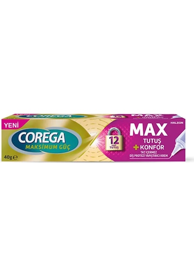 Corega Maksimum Güç Max Tutuş Konfor Diş Protezi Yapıştırıcı Krem 40 Gr