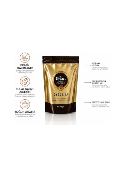 Shazel Gold Çözünebilir Hızlı Kahve 500gr Premium Gold Granül