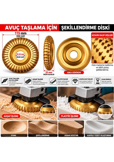 100mm Oval Ahşap Oyma Ve Şekillendirme Rasp Diski A Model