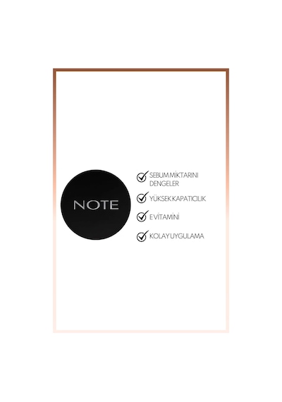 Note Cosmetique Luminous Silk Cream Powder Patakrem Mat Bitişli Pudra Fondöten - 02 Natural Beige