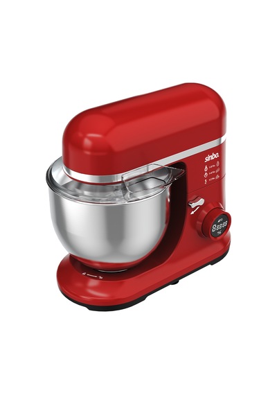 Smx-2773 / Kırmızı / Dijital Ekranlı Zaman Ayarlı Stand Mikser / 7.5 Litre / 1500w