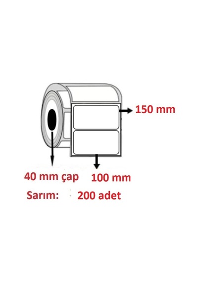 Özsaraç Etiket 100 x 150 Pvc Şeffaf Etiket  200'Lü