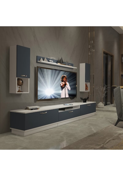 Decoraktiv Trendstyle 270da Mdf Tv Ünitesi Tv Sehpası Beyaz - Antrasit