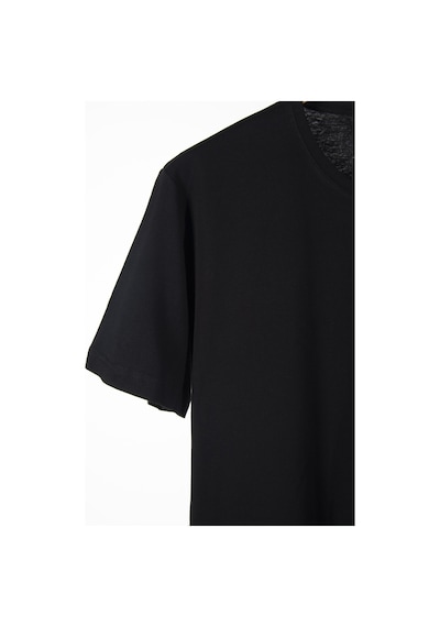 Erkek Bisiklet Yaka Oversize Rahat Kalıp Basic T-shirt 22y-3400761-1 Siyah Siyah