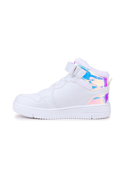 Kiko Kids Haykat Hologram Cırtlı Kız Çocuk Spor Ayakkabı Beyaz