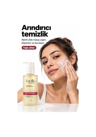 Lucille Yağlı Ciltler İçin Vegan Yüz Yıkama Jeli B5 Vitaminli