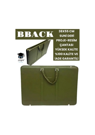 38x55 Cm Suni Deri Proje-resim Çantası Yüksek Kalite %100 Kalite Ve İade Garantili