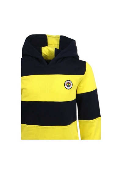 Fenerium Fenerbahçe Çocuk Trıbun Sarı Lacivert Şeritli Sweat Sarı - Lacivert