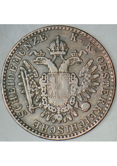 Avusturya 1/2 Yarım Kreuzer 1851 A Viyana Darbı.