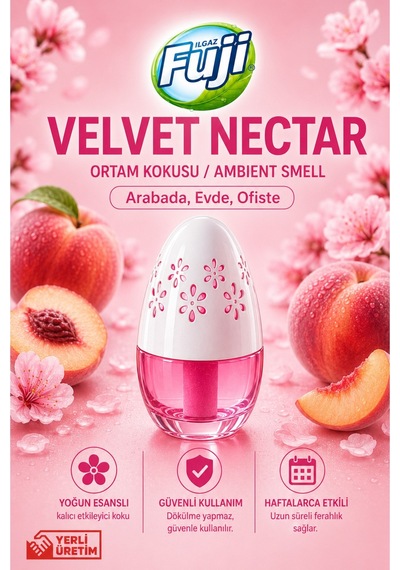 Ilgaz Fuji Şeftali Kokulu Araç, Wc, Oda Ve Ortam Kokusu 100 Ml Velvet Nectar Kalıcı Kavanoz Koku
