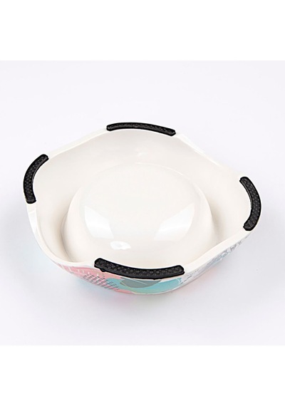Bobo BO-3134H(A5) Soyut Desenli Melamin Kaplı Köpek Mama Kabı 150 ML