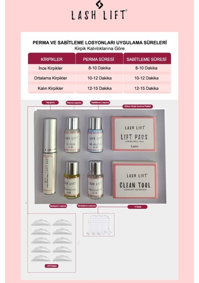 Lash Lıft Kirpik Lifting Seti, Lash Lift, Kaş & Kirpik Perma Seti Std Set