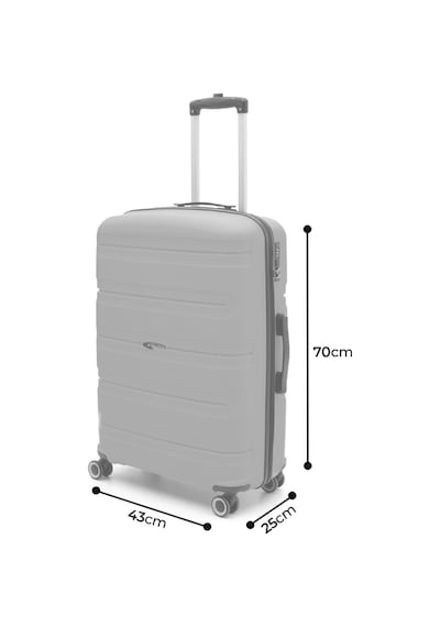 Cotpoly Home Artemis Pp Polipropilen&kırılmaz Orta Boy Valiz 65 Cm Su Yeşili