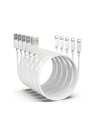 Winex 5 Adet 3a 45w Usba To Lightning 1m Hızlı Şarj Kablosu Beyaz