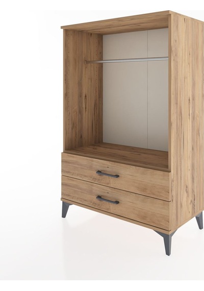 Hyperion Dolap Tek Raflı 2 Çekmeceli Tek Askılı 88x44x134 Çam... Çam Hyperion Dolap Tek Raflı 2 Çekmeceli Tek Askılı 88x44x134 Çam... Çam