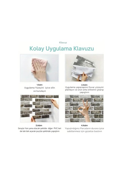 Technosmart 30x30cm 6adet 3d Kendinden Yapışkanlı Duvar Kağıdı Kaplama Mutfak Banyo 1paket 0,54 M2