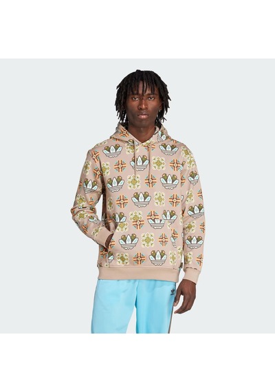 Adidas Tile Allover Print Loose Erkek Sweatshirt C-adıjw1084e50a00 Kahverengi