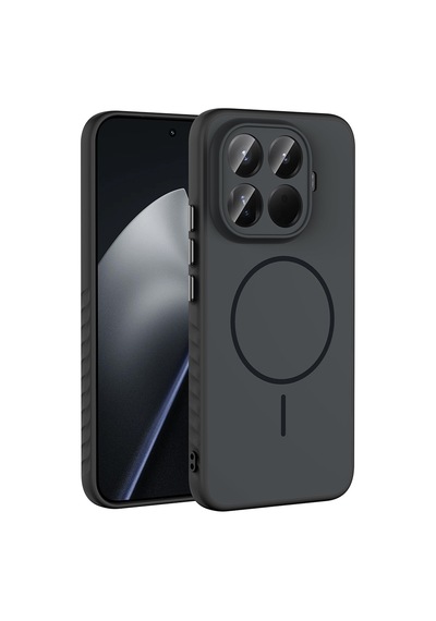 Zore 15t Pro Kılıf M-safe Şarj Özellikli Zore Tea Kapak - Siyah