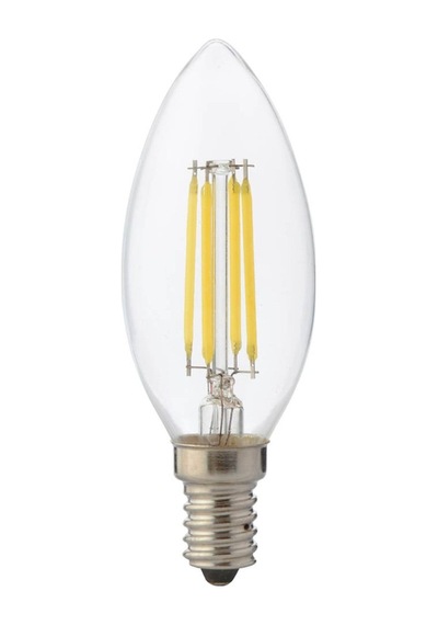 Horoz 6 Watt E14 Duylu Rustik Led Ampul Sarı Işık Avize Ampulu İnce Duylu Mum Ampul 700 Lümen