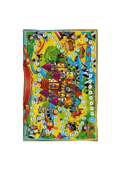 Kartela Halı Orta Çağ Macerası Sayılı Kaymaz Taban Çocuk Oyun Halısı - 60 X 90 Cm Çok Renkli