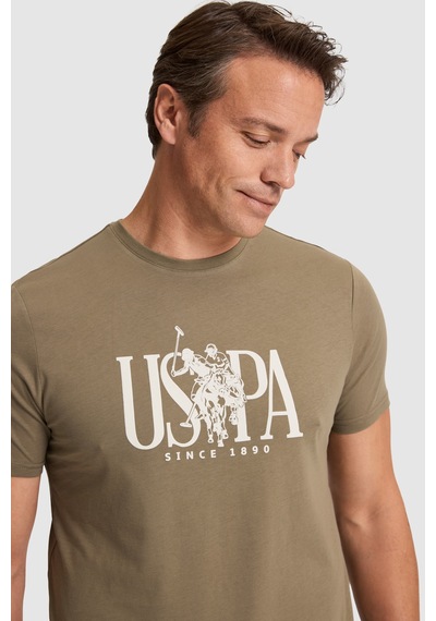 U.s. Polo Assn. Erkek Haki Tişört 50322472-vr027