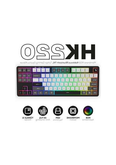 Rgb Kablosuz Gaming Klavye, Siyah Ve Beyaz Renk Seçenekleri İle