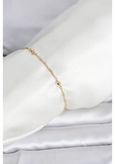 Cm 14k Gold Renk Burgu Topçuk Model Kadın Bileklik Diğer