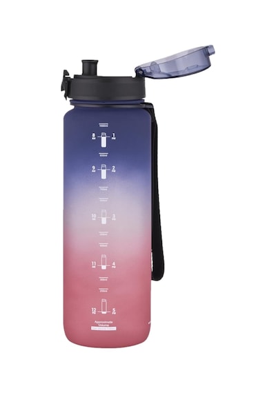Uzspace Fiftyfifty 1000ml Büyük Boy Çift Renk Softtouch Ff Collection Tritan Su Matarası Lacivert-kırmızı Genel
