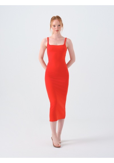 Slim Fit Kadın Elbise Kırmızı