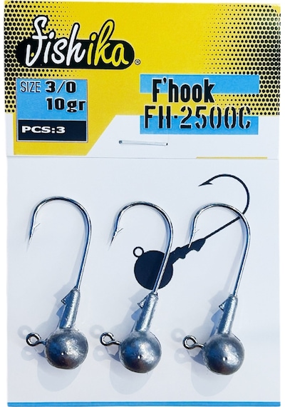 Fishika 2500 3/0 10gr Jig Head Fsh2500-c10n30