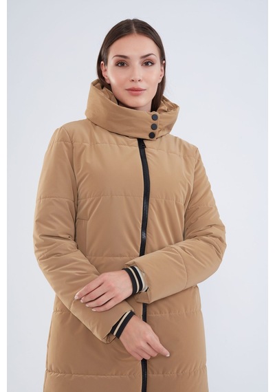 Trenç Ribanalı Kapitone Mont Camel - 827179541 Camel