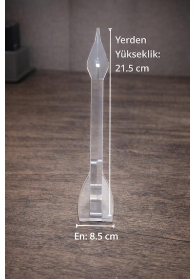 Şeffaf Akrilik Saat Standı Masaüstü Saatlik, Takı Ve Bileklik Standı 12 X 7,5 Cm Siyah