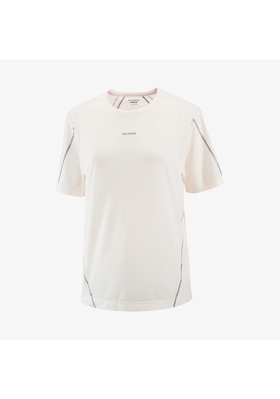 Salomon Shakeout Core Kadın Koşu Tişört Whisper White Lc2660600 Krem