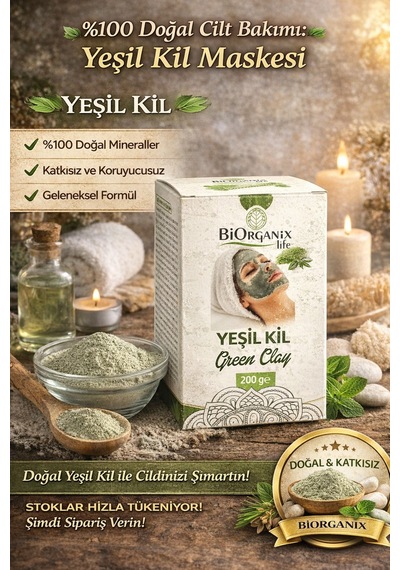 Life Yeşil Kil 200 G %100 Doğal Kil Maskesi Cilt Arındırıcı