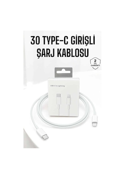 Iphone - 607 - Uyumlu İos Uyumlu Lightning Hızlı Şarj Tye C Lightning - Csmo-tex - Şarj Kablosu