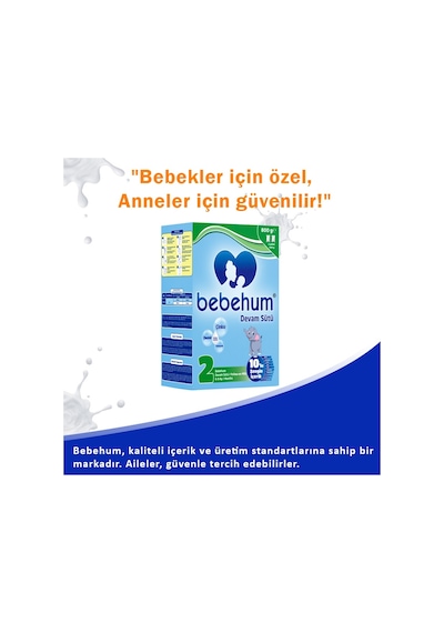 Bebehum 2 Numara Devam Sütü 6-9 Ay 800 gr x 2 Adet