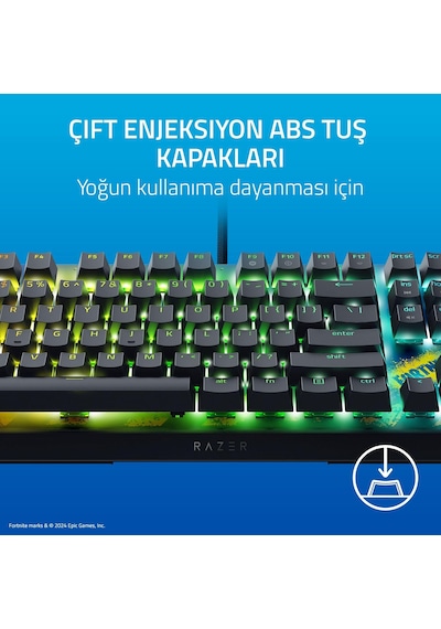 Razer Blackwidow V4 X Fortnite Edition Rz03-04703600-r3m1 Rgb Yellow Switch Kablolu Mekanik Oyuncu Klavye