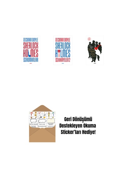 Sherlock Holmes - Bütün Romanlar Ciltli + Sherlock Holmes - Bütün Hikayeler 2 + Sherlock Holmes - Korku Vadisi + Okuma Sticker'ları