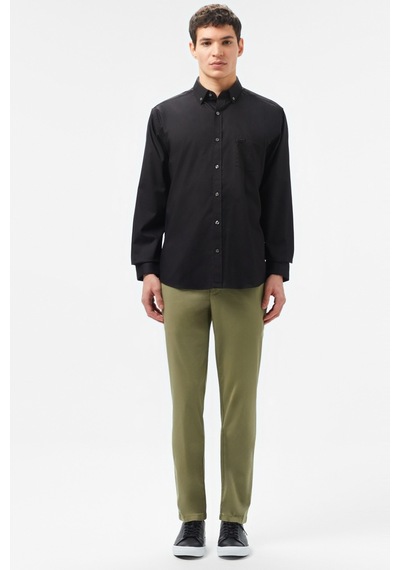 Lacoste Men's Regular Fit Button-down Cotton Shirt Erkek Düğmeli Yaka Pamuklu Gömlek Siyah Lacivert Lacoste Men's Regular Fit Button-down Cotton Shirt Erkek Düğmeli Yaka Pamuklu Gömlek Siyah Lacivert