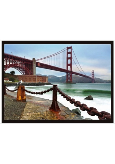 70X100Cm Golden Gate Manzara Poster Tablo