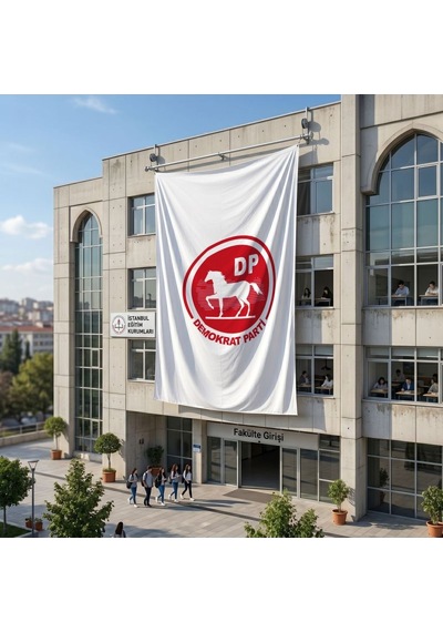 Demokrat Parti Bayrağı 140gr Premium Raşel Kumaş 6x9 Metre Diğer