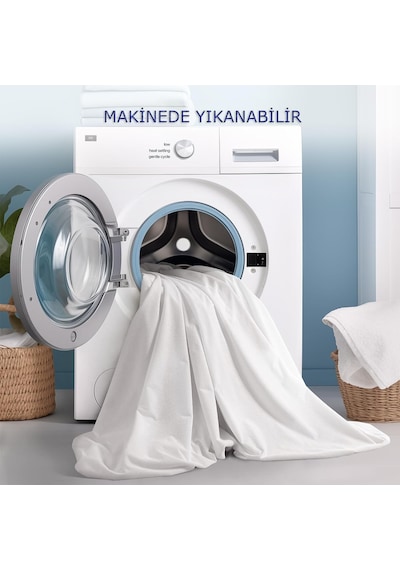 Teksnil Home%100 Pamuk Fitted Sivi Geçirmez Tek/çift Kişilik Bebe Çok Renkli