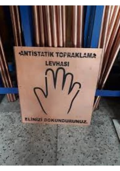 Maasco statik bakir topraklama levhası (1mm kalınlığında) - Saf Bakır