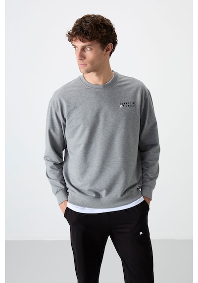 Tommy Life Gri Melanj - Siyah Casual O Yaka Lastik Paça Pamuklu Erkek Oversize Eşofman Takımı - 85120 Gri - Siyah Tommy Life Gri Melanj - Siyah Casual O Yaka Lastik Paça Pamuklu Erkek Oversize Eşofman Takımı - 85120 Gri - Siyah