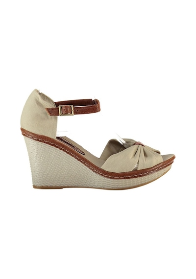 Fox Shoes Bej Kadın Dolgu Topuklu Ayakkabı 9674040505