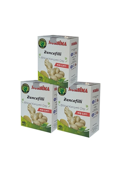 Nursima Zencefilli Çay 40 'lı Süzen Poşet 3 'lü Set